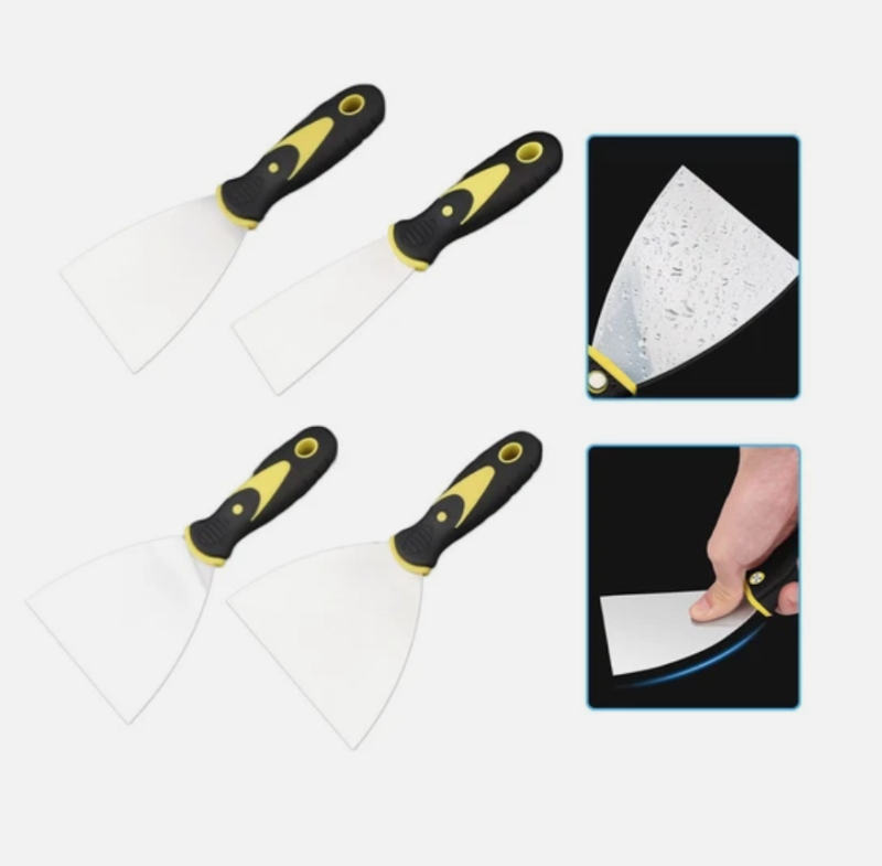 Convenient 4 Piece Stainless Steel Putty Knives Tools for Multiple Tasks - Image 2